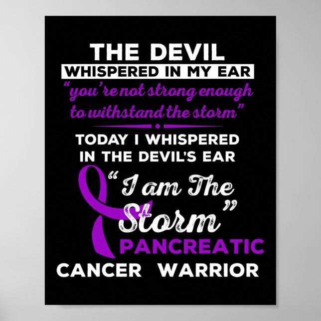 I Am The Storm Pancreatic Cancer Warrior  Poster (Front)