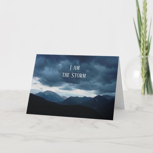 I Am The Storm Personalized Stationery Note Card (Front)