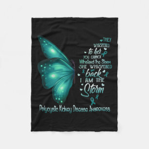 I Am The Storm Polycystic Kidney Disease Butterfly Fleece Blanket
