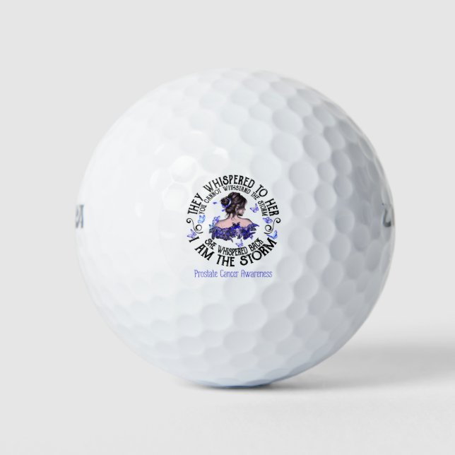 I Am The Storm Prostate Cancer Awareness Golf Balls (Front)