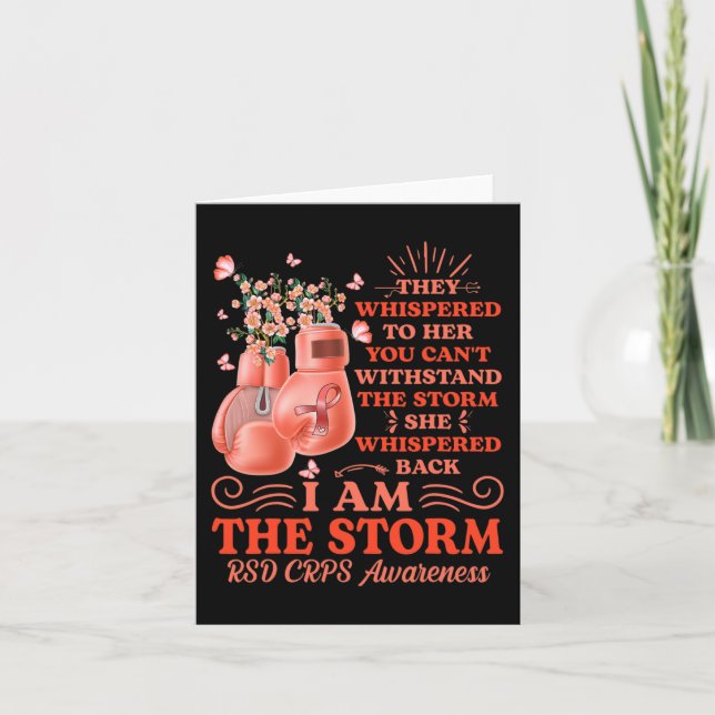 I am the storm RSD CRPS Awareness Boxing Gloves Bu Card (Front)