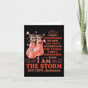 I am the storm RSD CRPS Awareness Boxing Gloves Bu Card