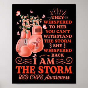 I Am The Storm Rsd Crps Awareness Boxing Gloves Bu Poster