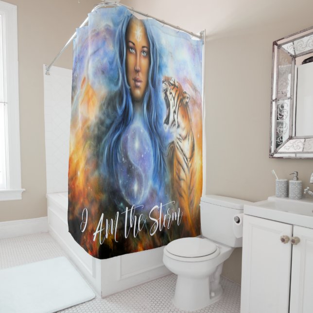 I AM THE STORM  SHOWER CURTAIN (In Situ)