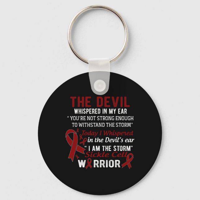 I Am The Storm Sickle Cell Warrior  Key Ring (Front)