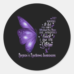 I Am The Storm Sjogren's Syndrome Awareness Butter Classic Round Sticker