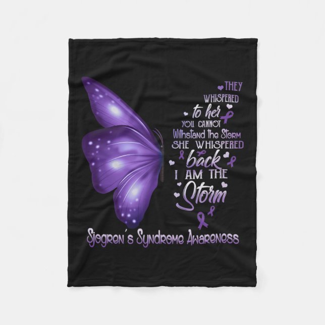 I Am The Storm Sjogren's Syndrome Awareness Butter Fleece Blanket (Front)