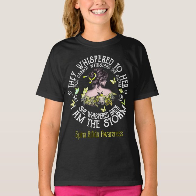 I Am The Storm Spina Bifida Awareness T-Shirt (Front)