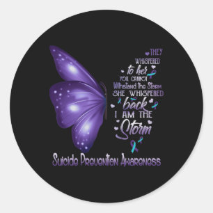 I Am The Storm Suicide Prevention Awareness Butter Classic Round Sticker