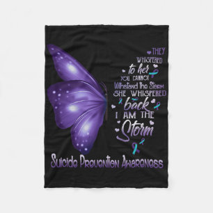 I Am The Storm Suicide Prevention Awareness Butter Fleece Blanket