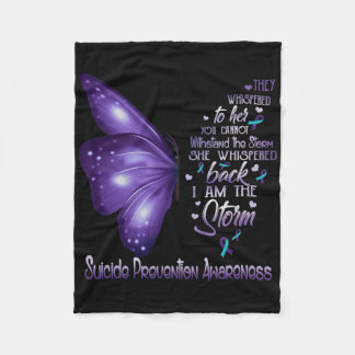 I Am The Storm Suicide Prevention Awareness Butter Fleece Blanket