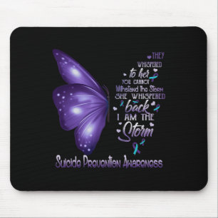 I am the storm Suicide Prevention Awareness Butter Mouse Mat