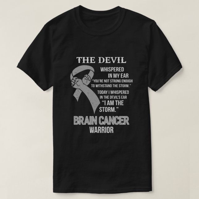 I Am The Storm Support Brain Cancer Warrior Gift T-Shirt (Design Front)