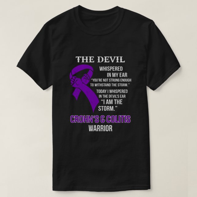I Am The Storm Support Crohn's Colitis Awareness W T-Shirt (Design Front)