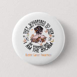 I Am The Storm Uterine Cancer Awareness 6 Cm Round Badge