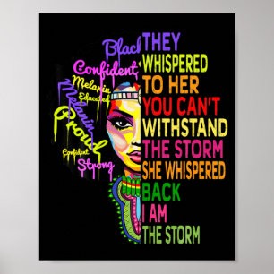 i am the storm womens juneteenth black history poster