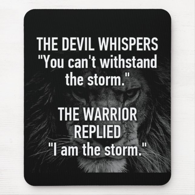 I Am The Storm, Workout, Inspiration, Motivational Mouse Mat (Front)