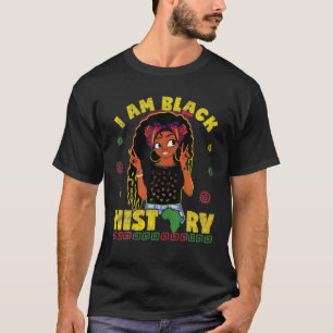 I Am The Strong African Queen Girls - Black Histor T-Shirt