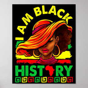 I Am The Strong African Queen Girls Black History Poster