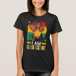 I Am The Strong African Queen Girls Black History  T-Shirt