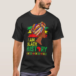 I Am The Strong African Queen Girls Black History  T-Shirt
