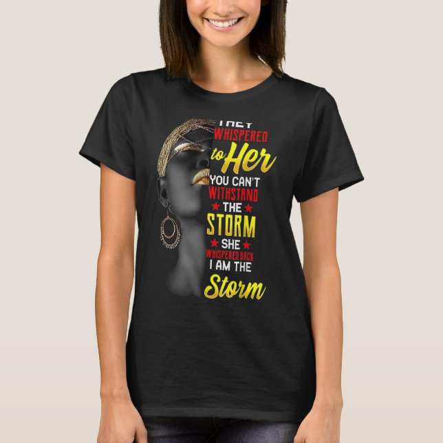 I Am The Strong African Queen girls  Black History T-Shirt (Front)