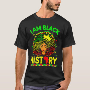 I Am The Strong African Queen Girls Black History  T-Shirt