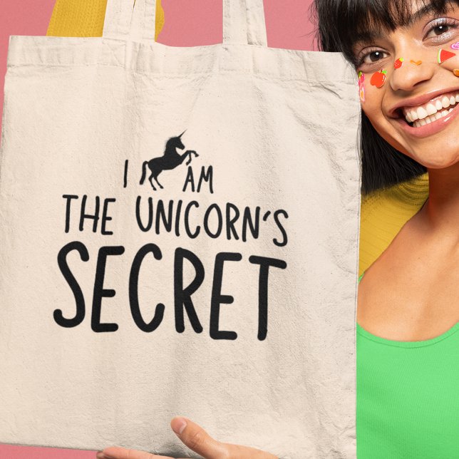 I am the unicorn's Secret Quirky Inspirational Tote Bag ( Make your style as unique as a unicorn – grab your tote today and let your individuality shine!)
