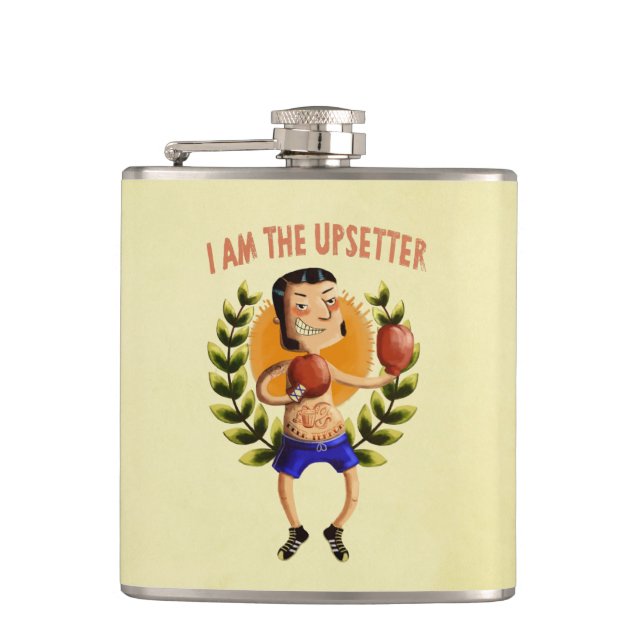 I am The Upsetter Hip Flask (Front)