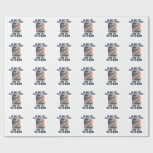 I Am the Veteran Patriotic Woman Veteran Design_1 Wrapping Paper