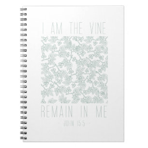 I Am the Vine Hand Illustrated Bible Verse Notebook