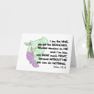I am the vine, you are the branches Note Cards