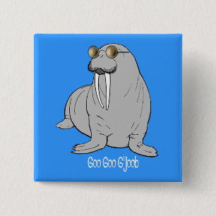 I am the Walrus 15 Cm Square Badge