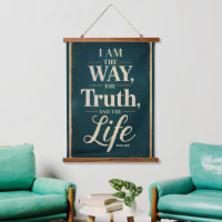 I Am the Way the Truth Life Vintage Christian Wall
