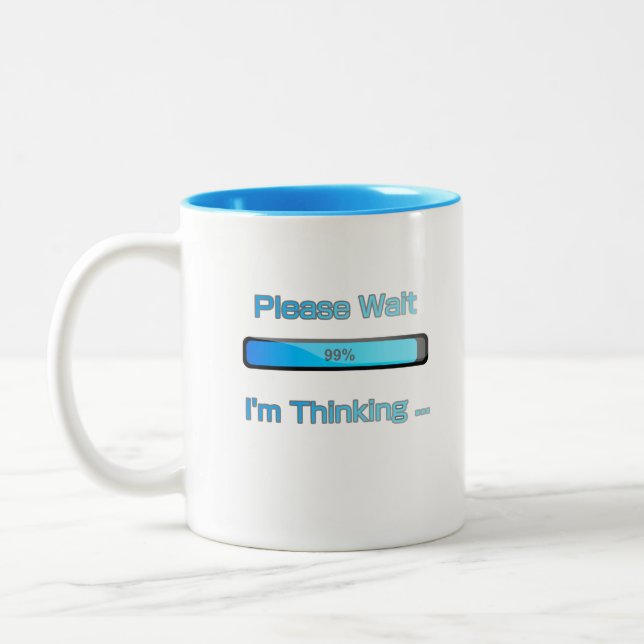 I am Thinking Computer Programmer Design Two-Tone Coffee Mug (Left)
