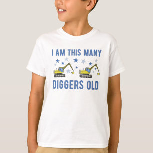 I Am This Many Diggers Old - 2 year old Birthday T-Shirt