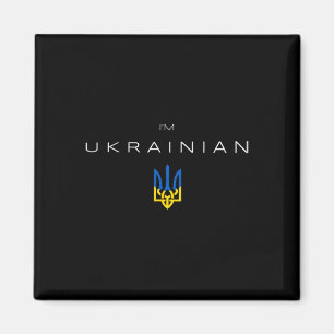 I Am Ukrainian - I Am From Ukraine Trident Flag 1  Magnet