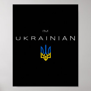 I Am Ukrainian - I Am From Ukraine Trident Flag 1  Poster