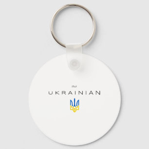 I Am Ukrainian - I Am From Ukraine Trident Flag  Key Ring