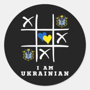 I Am Ukrainian Protect Ukraine Ukraine Support Classic Round Sticker