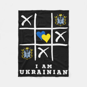 I Am Ukrainian Protect Ukraine Ukraine Support Fleece Blanket