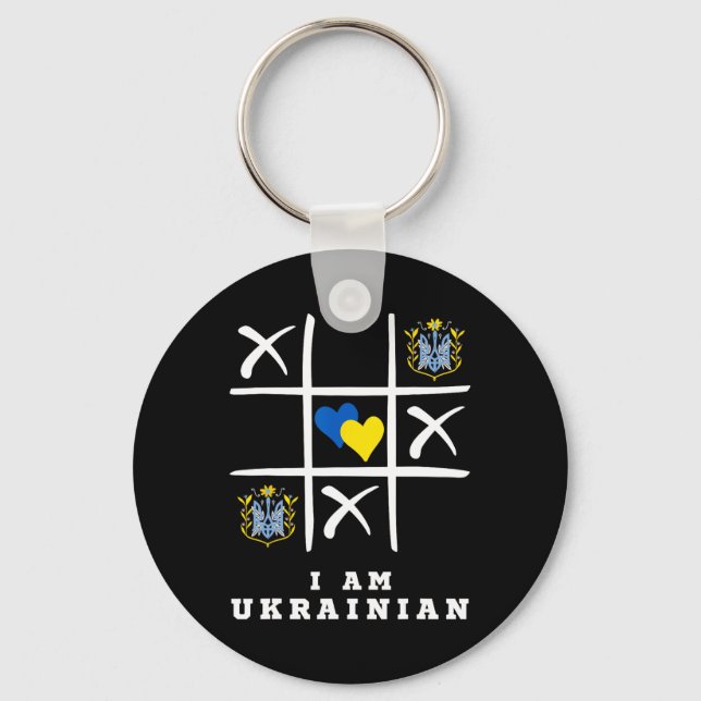 I Am Ukrainian Protect Ukraine Ukraine Support  Key Ring (Front)