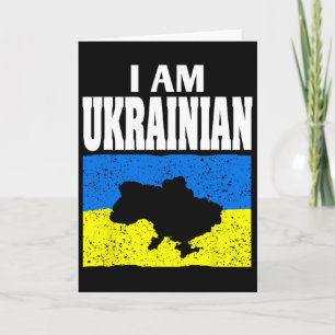 I Am Ukrainian Stand With Ukraine Support And Prid Card