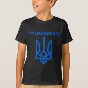 I Am Ukrainian Ukraine Coat Of Arms Ukrainian Powe T-Shirt