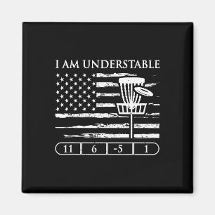 I Am Understable Quote Usa Flag Vintage Disc Golf Magnet