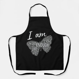 I Am Unique Strong Law of Attraction Positive Affi Apron