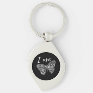 I Am Unique Strong Law of Attraction Positive Affi Key Ring