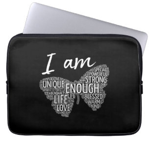 I Am Unique Strong Law of Attraction Positive Affi Laptop Sleeve