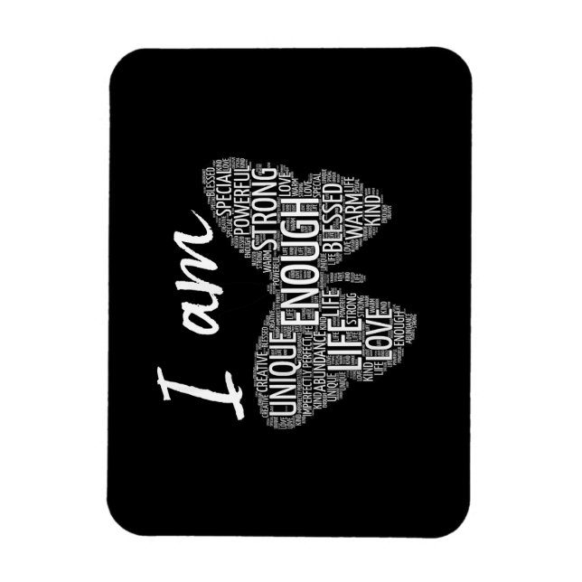 I Am Unique Strong Law of Attraction Positive Affi Magnet (Vertical)