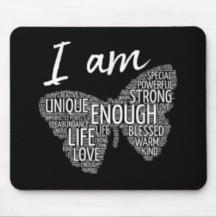 I Am Unique Strong Law of Attraction Positive Affi Mouse Mat